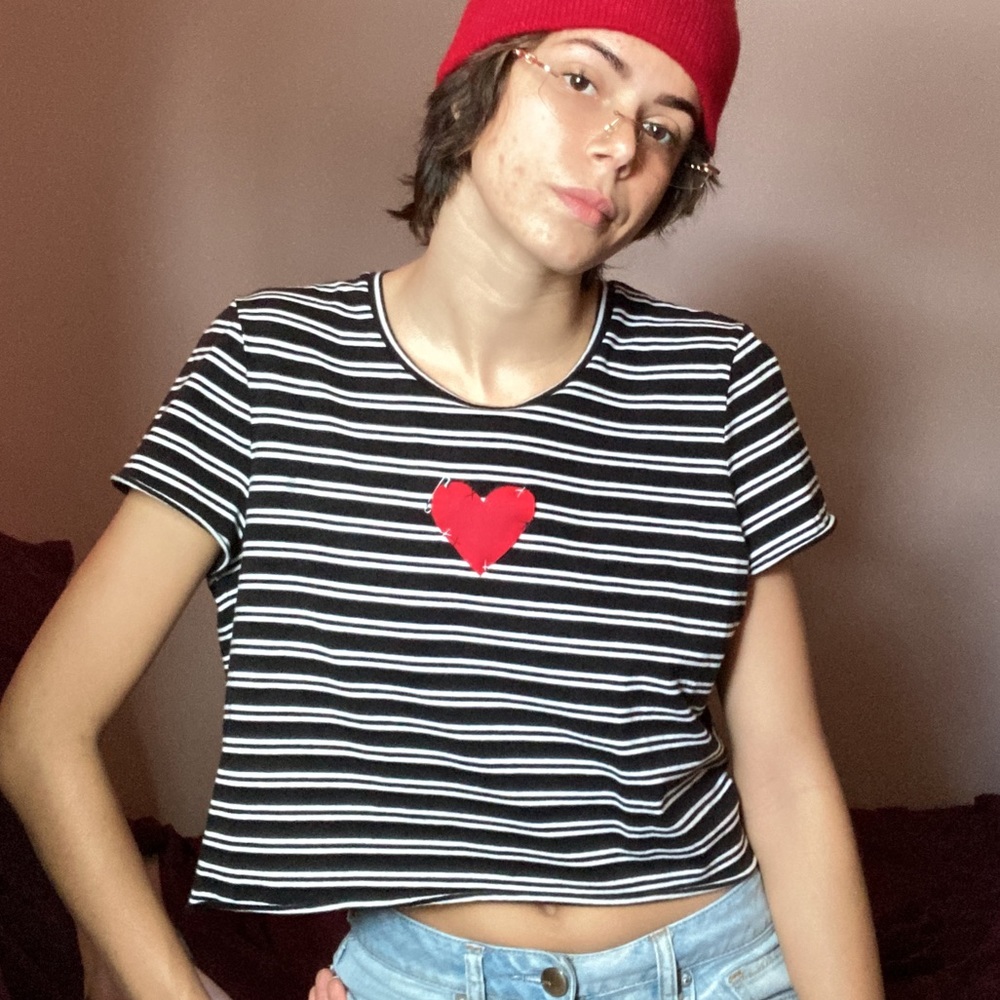 Custom hand painted ‘98 crop tee